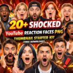 20+ Shocked YouTube Reaction Faces PNG – Transparent Thumbnail Starter Kit (Free Download)