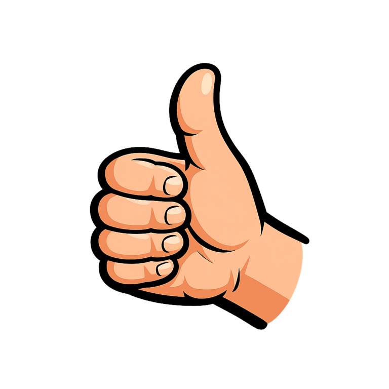 Cartoon thumbs up