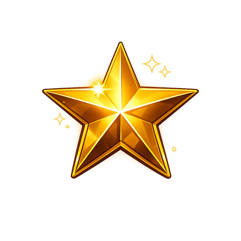 Gold star PNG variat